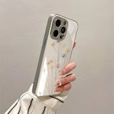 Minimalist Floral Electroplated Case for iPhone