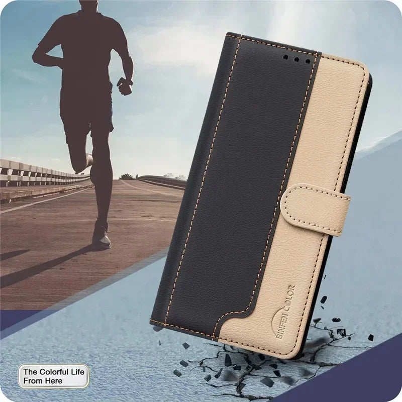Leather Wallet Card Phone Case for Samsung