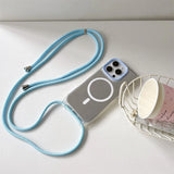 Mirror Make Up Crossbody Strap Magnetic Case for iPhone