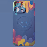 Silicone Graffiti Smile Magsafing Case for iPhone