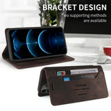 RFID Blocking Leather Flip Wallet Case For iPhone
