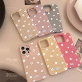 Cute Small Daisy Shockproof Bumper Silicone Case For iPhone
