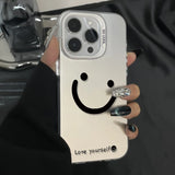 Color Silver Smile Cheeks Pattern Cover For iPhone