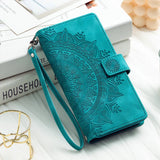 Zipper Wallet Case Crossbody Book Shell Case For Samsung