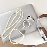 Mirror Make Up Crossbody Strap Magnetic Case for iPhone
