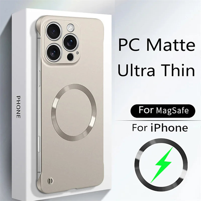 Magsafe Thin Matte  Frameless Magnetic Wireless Charging Case for iPhone