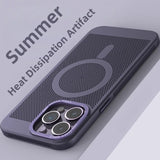 Luxury Cooling Magnetic Phone Case For iPhone