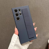 Luxury Ultra-Thin Matte Elastic Silicone Wrist Strap Shockproof Case for Samsung