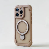 Magnetic Airbag Shockproof Matte Stand Phone Case for iPhone