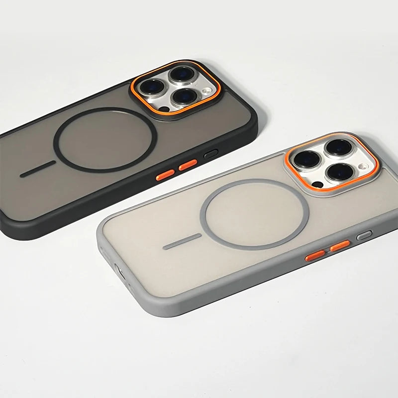 Luxury Matte Translucent Magnetic Case For iPhone