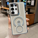 Hidden Kickstand Cooling Magnetic Shockproof Case for Samsung