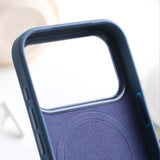 Luxury Woven Canvas Magnetic Charging Case for iPhone