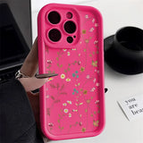 Cute Flower Soft Matte Shockproof Silicone Phone Case for iPhone