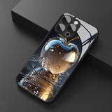 Creativity Fantasy Apple Pattern Tempered Glass Phone Case For iPhone