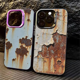 Retro Industrial Style Rusty Anti Fall Matte Phone Case for IPhone