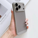 Grid Shell Electroplated Cooling Dissipation Shockproof Case for iPhone