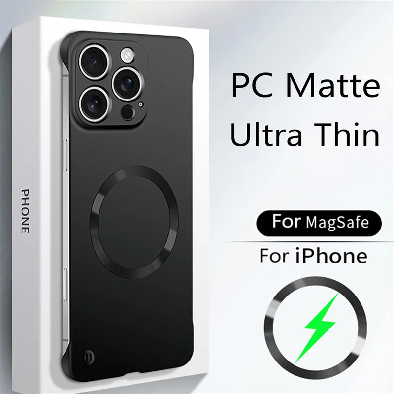 Magsafe Thin Matte  Frameless Magnetic Wireless Charging Case for iPhone