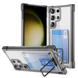 Transparent with Card Slot Holder Phone Case For Samsung