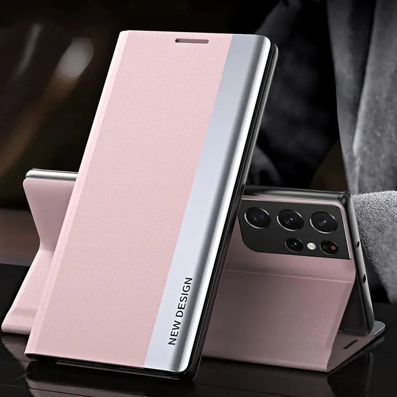 Luxury Stand Book Magnetic Flip Case For Samsung