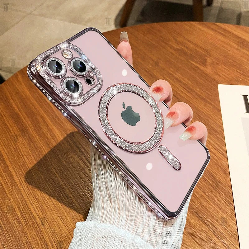 New Glitter Diamond Magnetic Case For iPhone