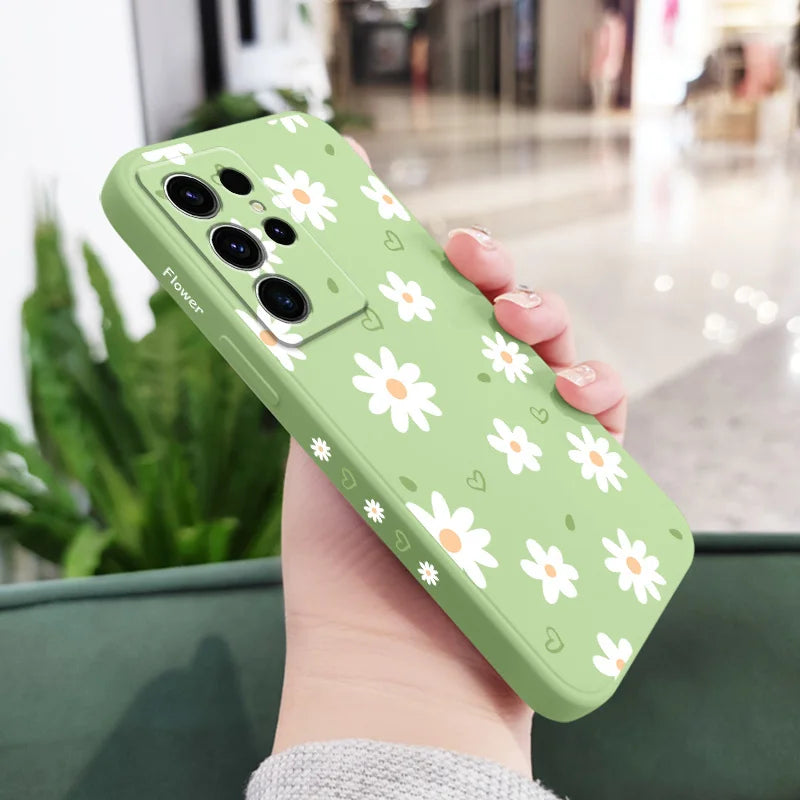 Flower Silicone Phone Case For Samsung