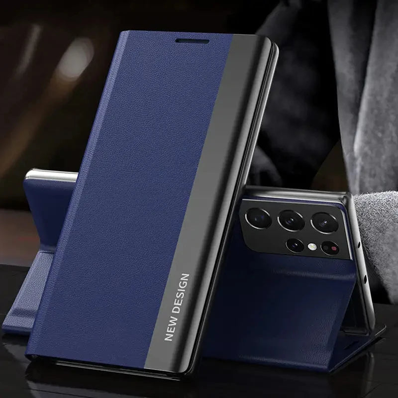 Luxury Stand Book Magnetic Flip Case For Samsung