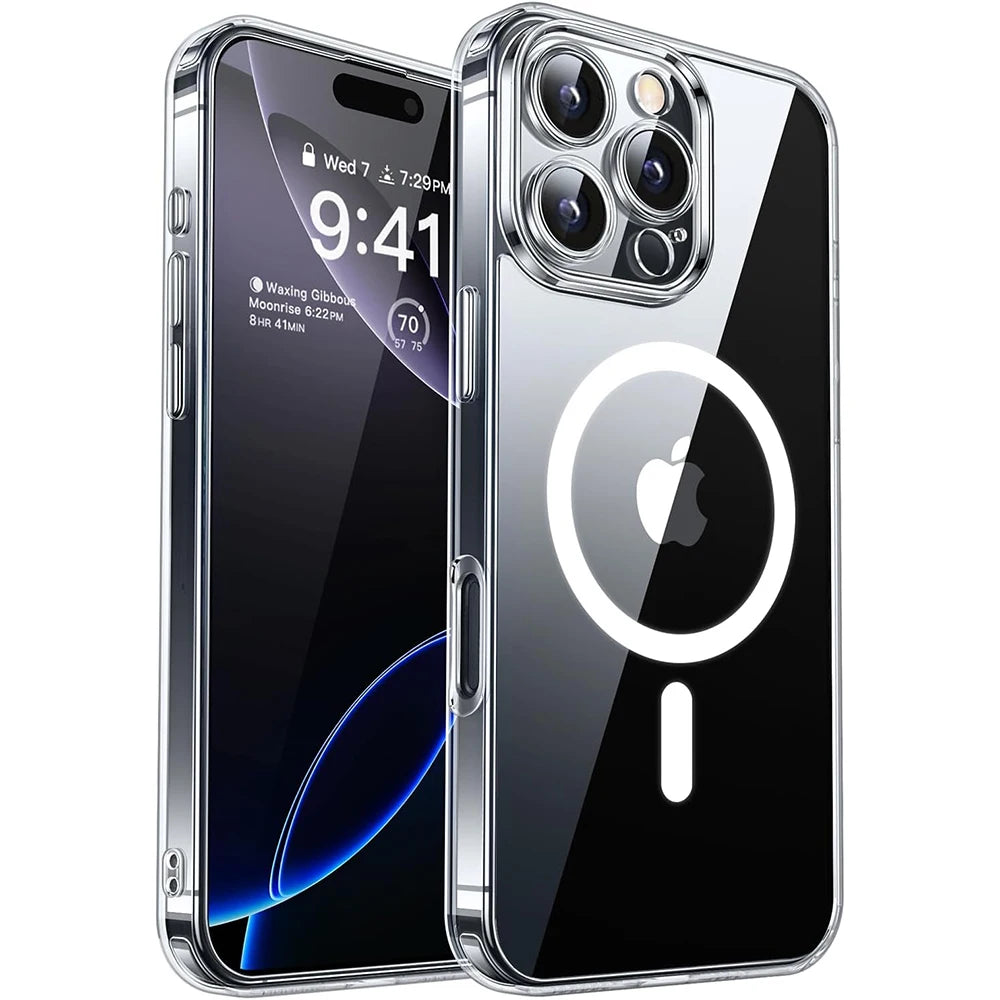 Luxury Transparent Candy Color Matte Magnetic Case For iPhone