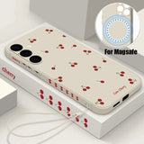 Little Cherry Magnetic Lanyard Phone Case For Samsung