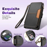 Leather Card Slot Magnetic Flip Wallet Case for Samsung