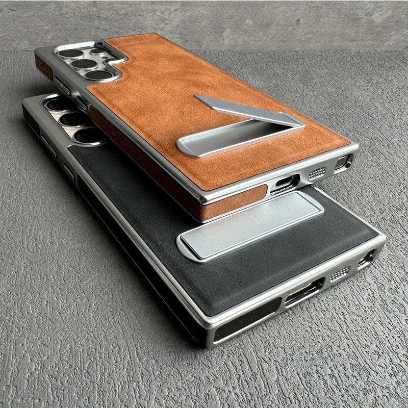 Business Plating Leather Case for Samsung