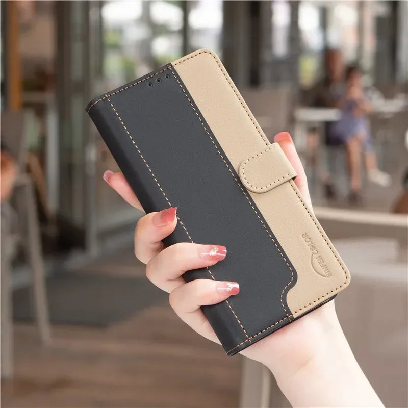 Leather Wallet Card Phone Case for Samsung