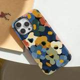Cartoon Flower Magnetic Double-layer Phone Case For iPhone