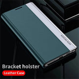Luxury Leather Flip Stand Case For Samsung