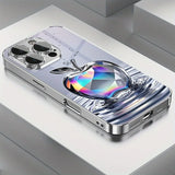 Luxury Aurora Diamond Water Drop Apple Pattern Phone Case For iPhone