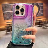 Luxury Clear Quicksand Glitter Sequin Gradient Phone Case For iPhone