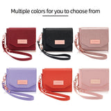 Leather Wallet Case With Wrist Strap for Samsung Z Flip