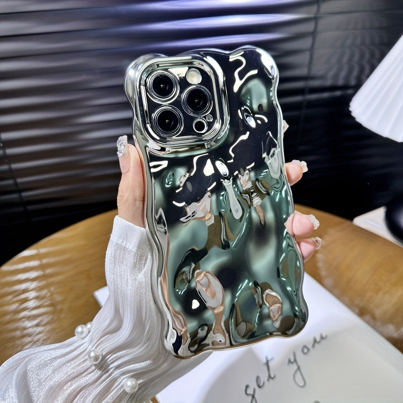 Electroplated Silvery Meteorite Pattern Case For iPhone