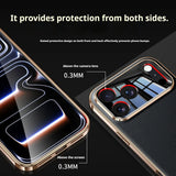 Genuine Leather Case with Optical Glass Lens Protector for iPhone