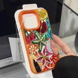 Retro Fruit Pattern Shockproof Soft Phone Case For iPhone