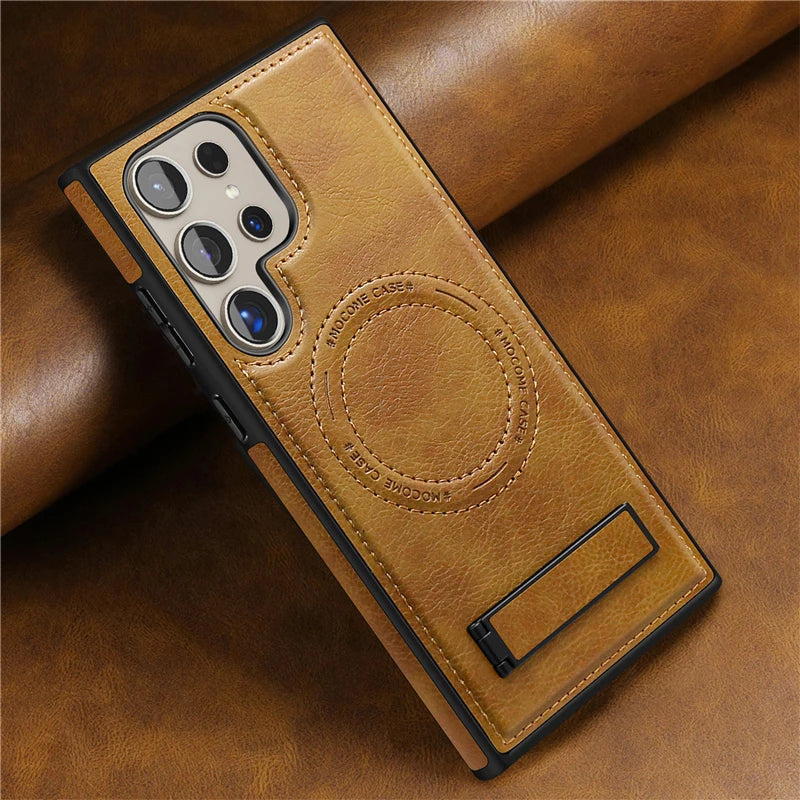 Luxury Leather Magnetic Fold Stand Holder Case For Samsung