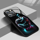 Creativity Fantasy Apple Pattern Tempered Glass Phone Case For iPhone