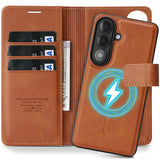 2 In 1 Wireless Charging Card Slot Flip Leather Case for Samsung