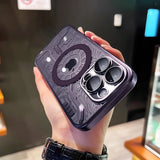 Luxury Circuit Pattern Plating Magnetic Case For iPhone