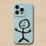 Cute Matchman Matte Silicone Phone Case for iPhone