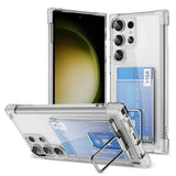 Transparent with Card Slot Holder Phone Case For Samsung