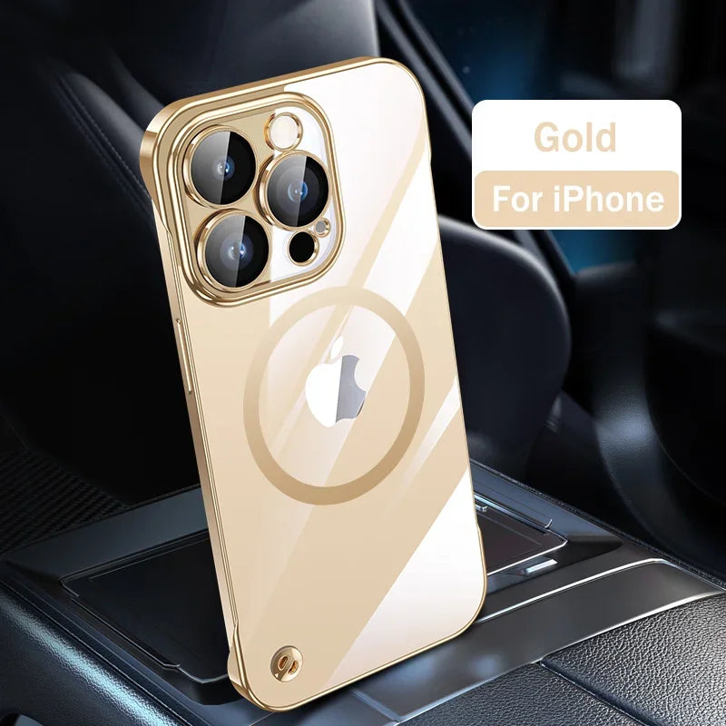 Luxury Plating Transparent Frameless Ultra Thin Case For iPhone