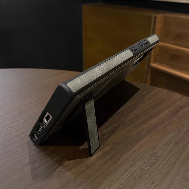 Luxury Leather Magnetic Fold Stand Holder Case For Samsung