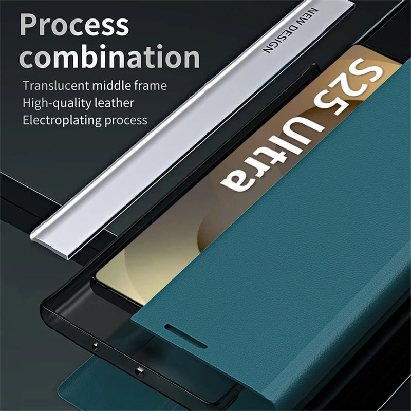 Luxury Stand Book Magnetic Flip Case For Samsung