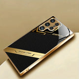 Electroplated tempered glass Artistic phone case for Samsung