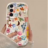 3D Color Flower Marine Organism Phone Case for Samsung